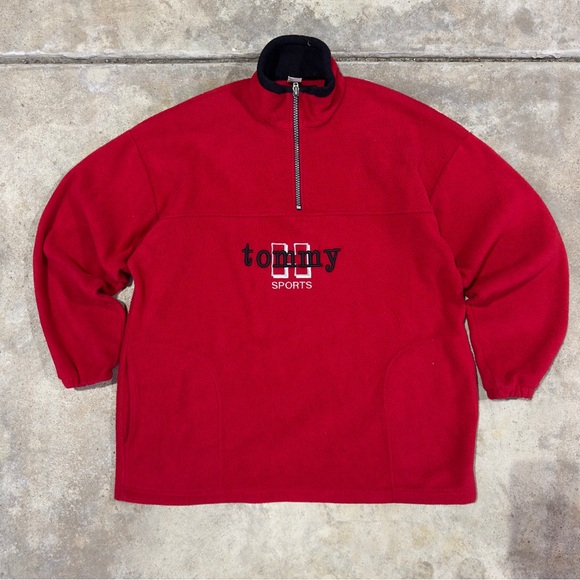 Vintage Tommy Hilfiger Sports 1/4 Zip Fleece – Size XL - Picture 1 of 5